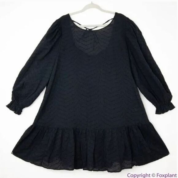 NEW Eloquii 100% cotton‎ black Textured Cotton Easy Day Dress, 20 - Picture 3 of 16